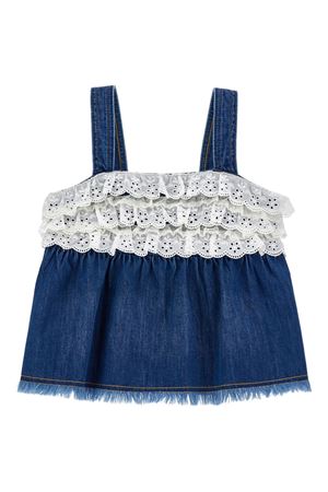 Denim Top with Trimmings PHILOSOPHY KIDS | I9G30170330062